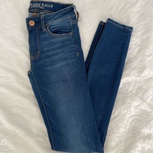 American Eagle Dark Blue SuperStretch Skinny Jeans